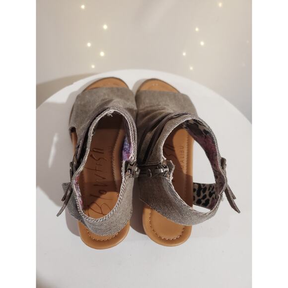Blowfish Malibu Bella Open Toe Fabric Bootie Sandals Womens Size 8 Brown Tan - Picture 6 of 11